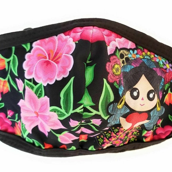 Set of 6 Frida Kahlo Print Face Mask Floral - Picture 9 of 9